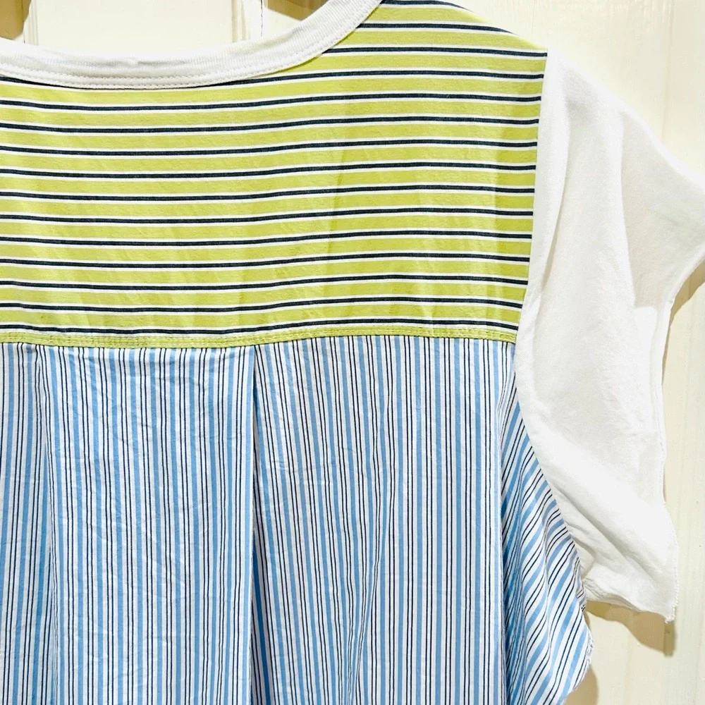 MAEVE Anthropologie Darcy Tunic Tee Striped Coastal Preppy Relaxed Size S - Picture 8 of 10